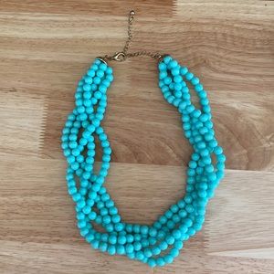 Beaded Turquoise Adjustable Statement Necklace